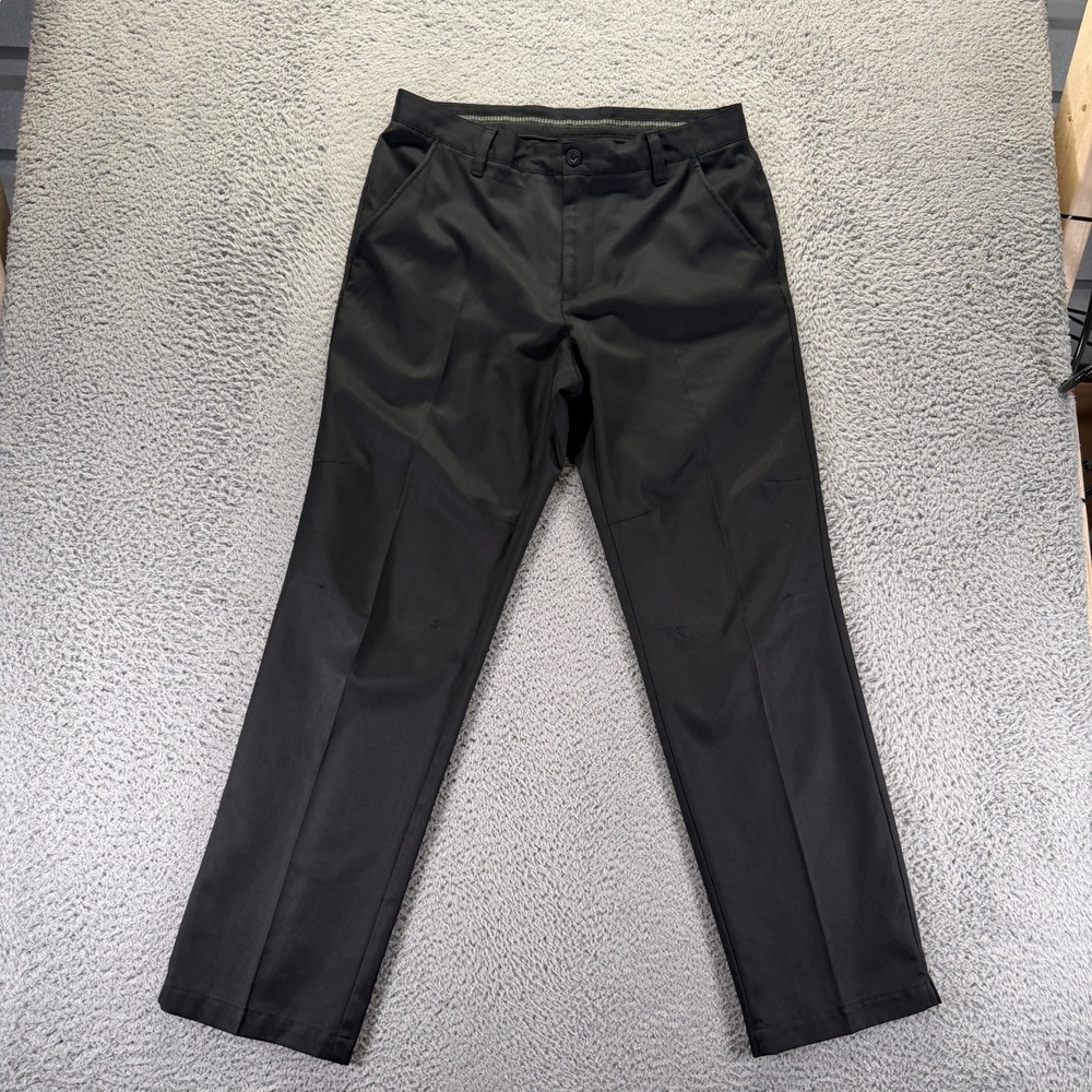 Izod Pant Mens 34x32 Black Polyester Golf Straight Slim Performance Running‎